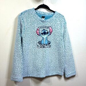 (P1) Disney Lilo & Stitch More Snacks Women's Soft Long Sleeve Pajama Set Size M